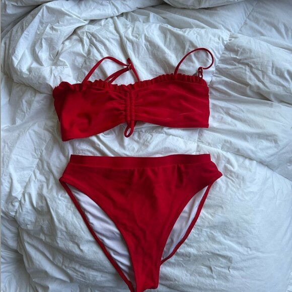 red high waisted bikini - Picture 3 of 6